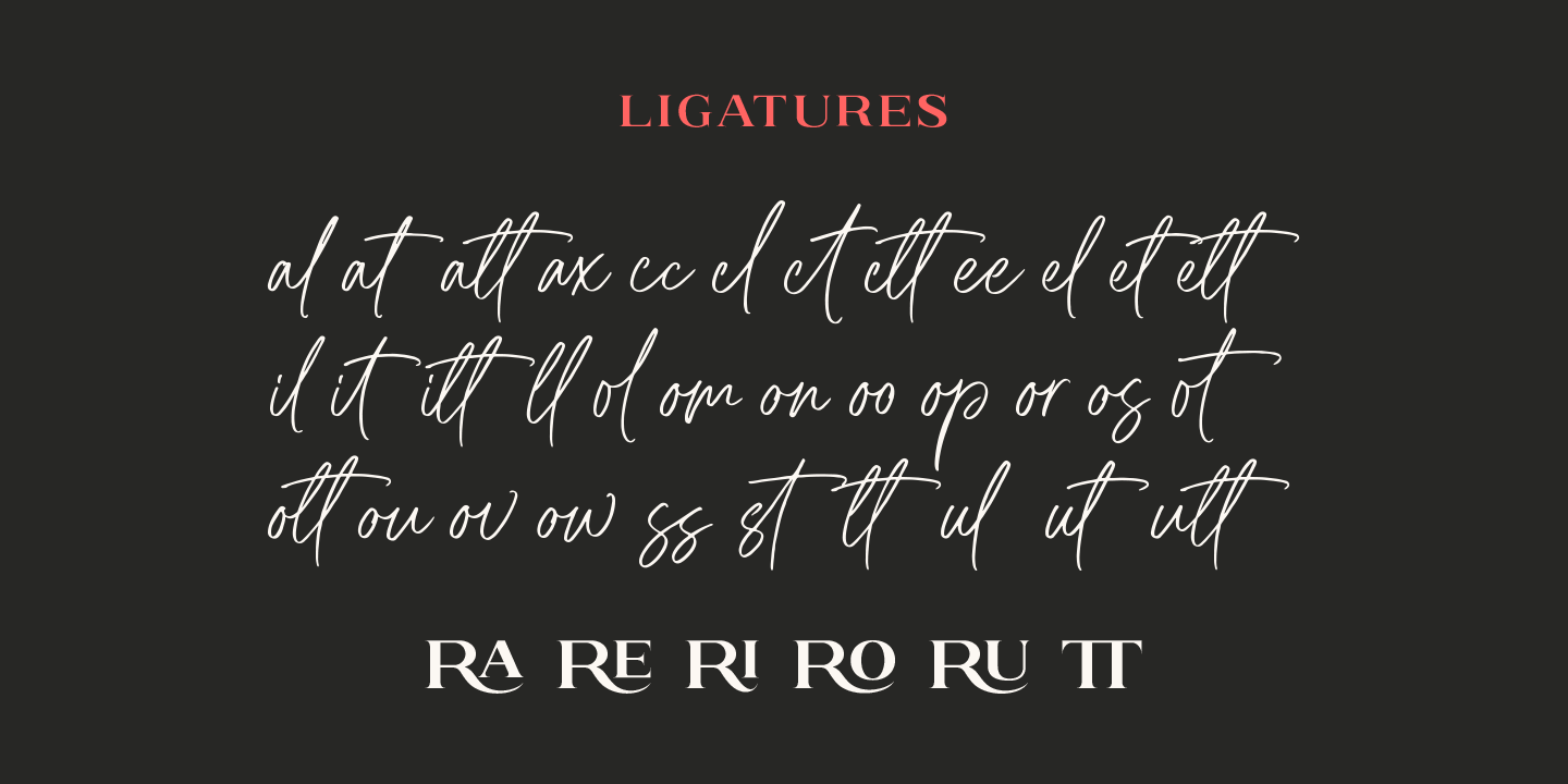 Пример шрифта Brushine Collection Serif
